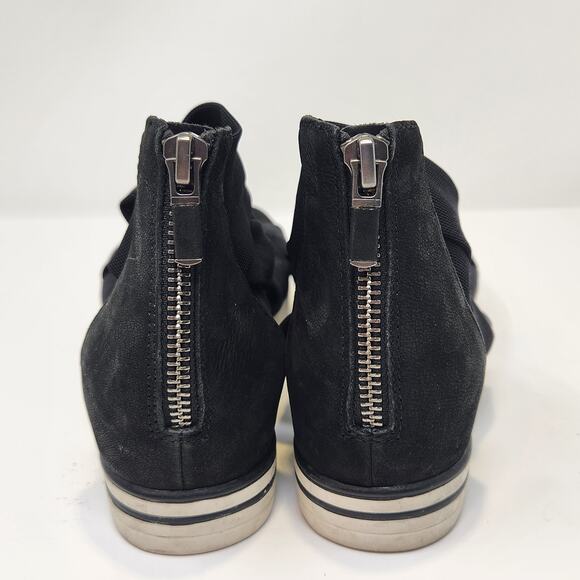 Eileen Fisher Women Zanya Sneaker Sandal Size 6.5 Black Mesh Leather Zipper - Picture 6 of 9